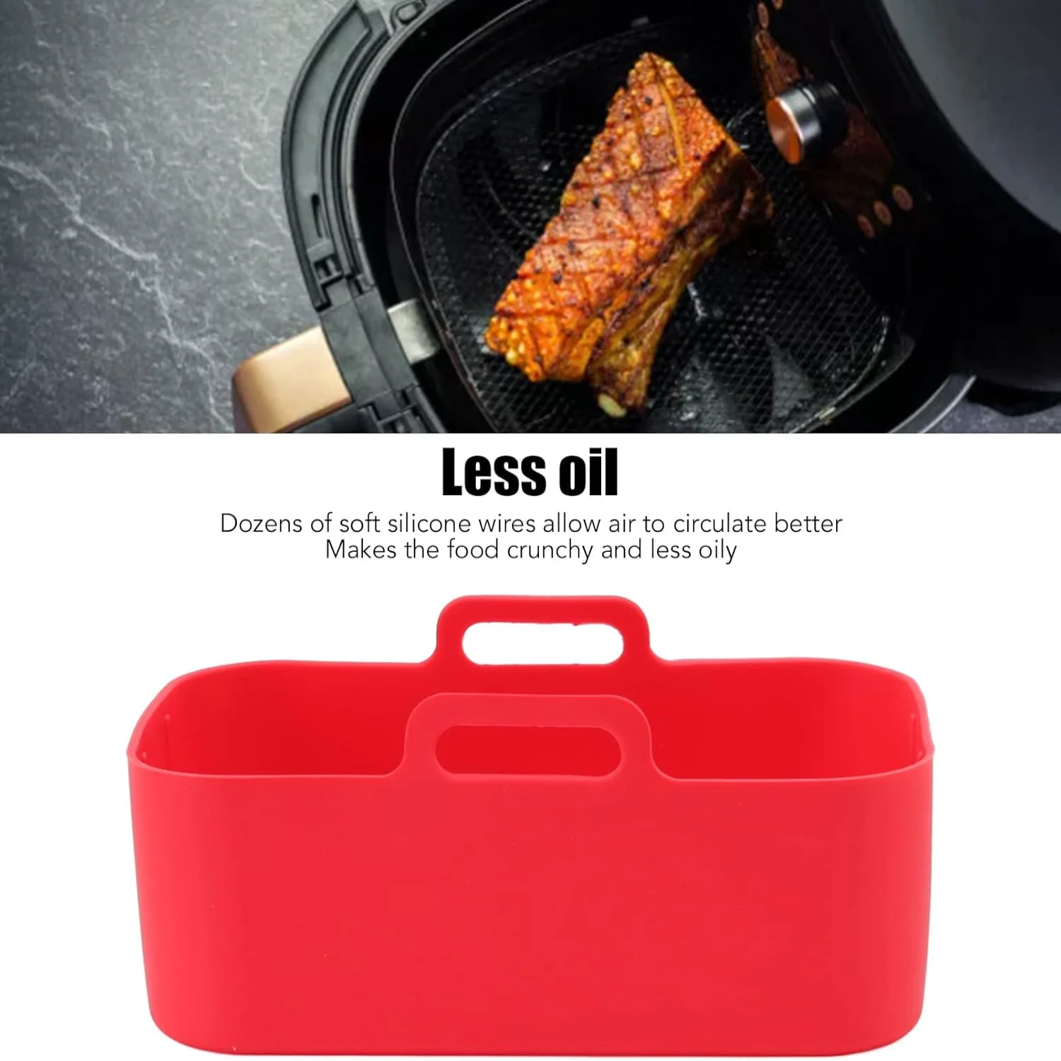 

2 Pack Silicone Air Fryer Liners,Air Fryer Silicone Liners For DZ201 8QT,Heat Resistant Economical Reusable Air Fryer Liners fo