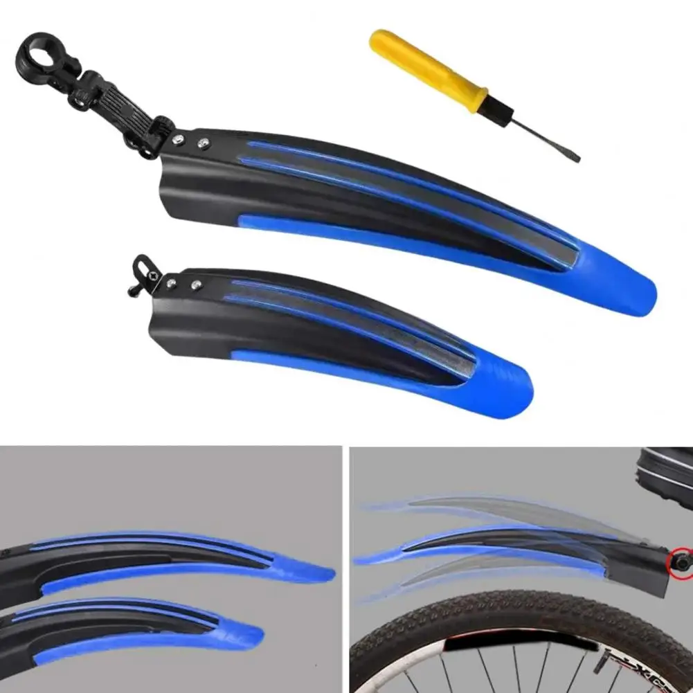 Bicycle Fender Rear Durable Rainproof Bike Fender 2 Pcs Adjustable Bicycle Fender Set Universal Front Rear Mudguards Mountain