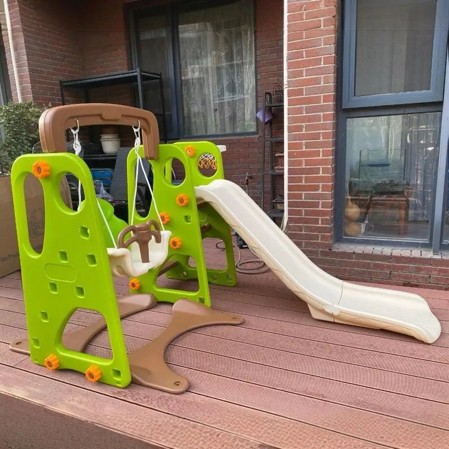

Thickened Slide and Swing Combo for Babies, Indoor and Outdoor Plastic Extended