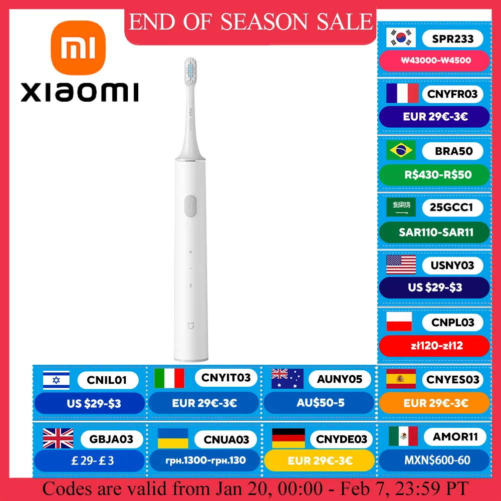 XIAOMI MIJIA T300 Sonic Electric Toothbrushes,One Charge For 25 Days,IPX7 Waterproof Rechargeable Toothbrush Whiten teeth,2 Mode