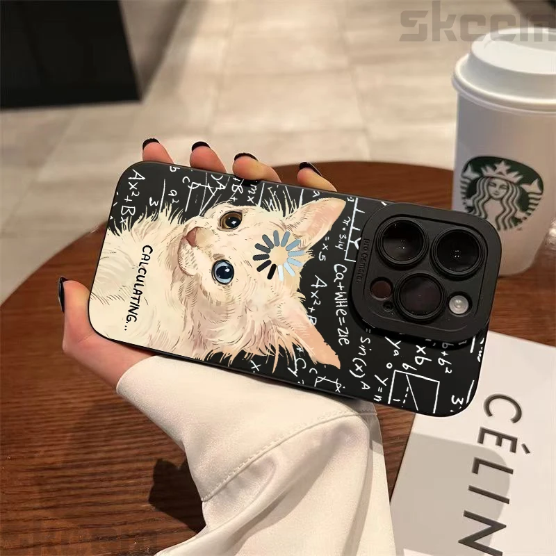 Art Formula Cat Graffiti Phone Case For iPhone 17 16 15 14 13 12 11 Pro Max X XS XR 16E 7 8 Plus Matte Shockproof Silicone Cover - náhled 5