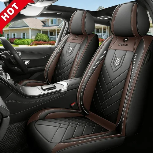 Imagen 2 del producto 1 Uds funda de asiento de coche envolvente completo nuevo cojín de asiento funda de cuero para coche funda de asiento universal para las cuatro estaciones