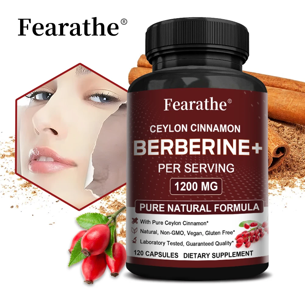 

Berberine with Ceylon Cinnamon Capsules - Supports Immune System, Antioxidant,Balance Liver Health Digestion