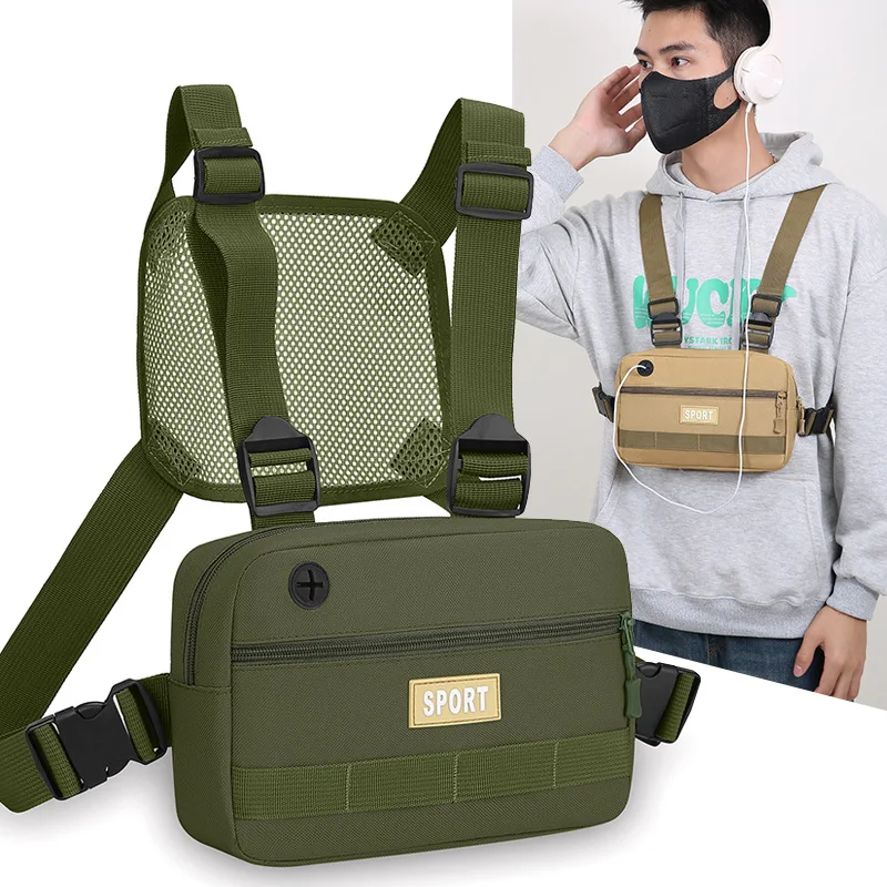 

Водонепроницаемая и износостойкая нейлоновая ткань, многофункциональная тактическая сумка-жилет, легкая функциональная сумка для инструментов, нагрудная сумка большой вместительности