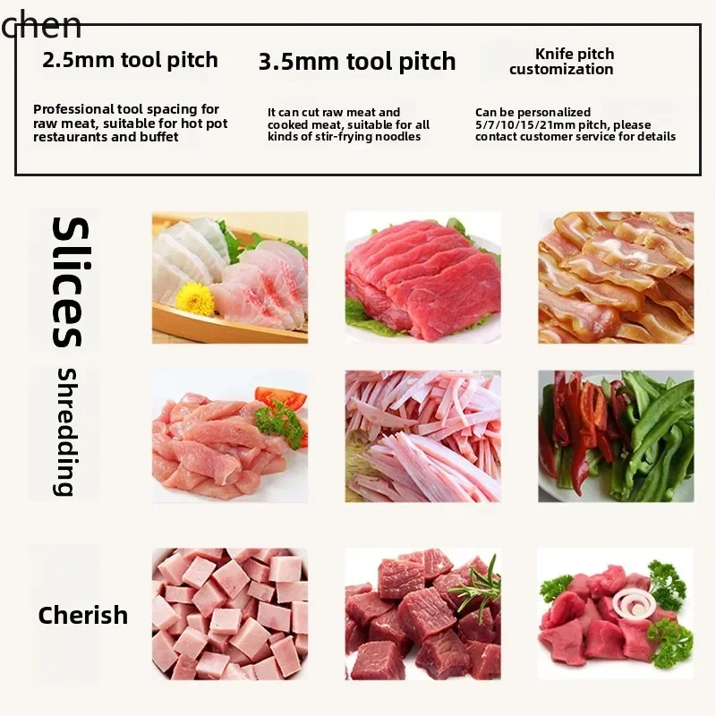 electric meat cutter commercial multi-functional stainless steel cutting vegetables, minced meat, high power melon and pulp