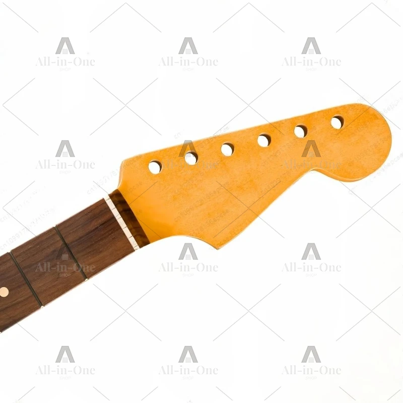 [Bright yellow] 21 frets ST rosewood electric guitar handle maple neck without back