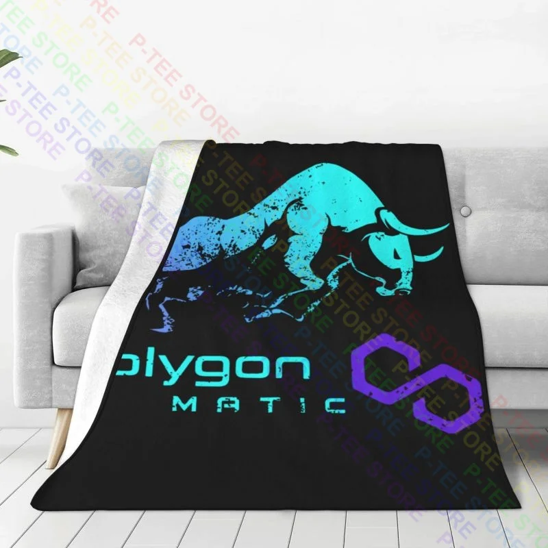 Polygon Matic Crypto Bullrun Hodl Token To Rich Millionaire Blanket Luxury High-Grade Bedding Supply