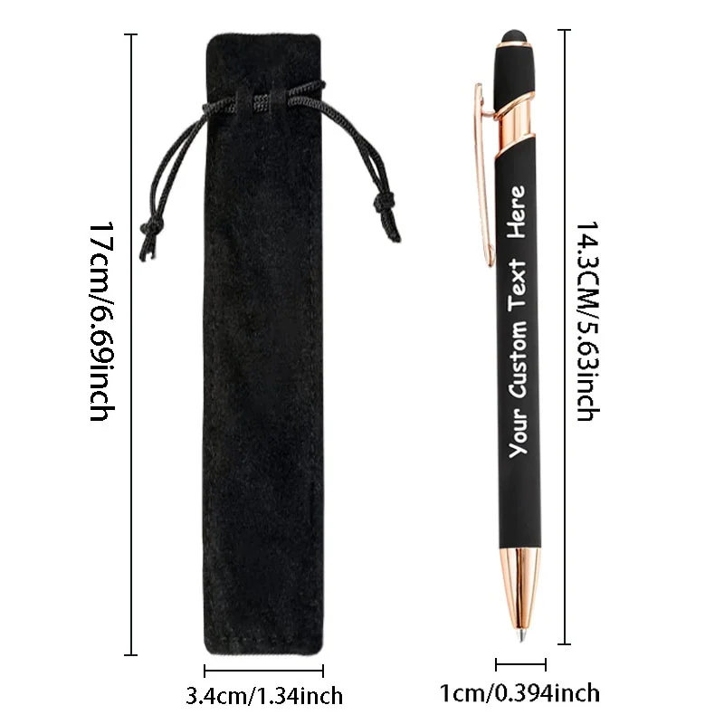 30Sets Customizable Ballpoint Pens with Rubber Soft Touch Personalized Advertising Promotional Gifts Hotel Conference Supplies