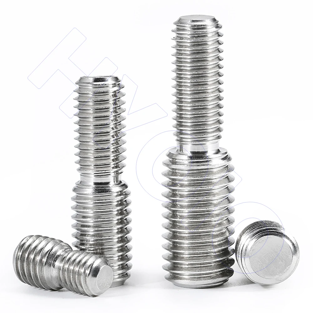 Imagen 3: Adaptador de Rosca de Acero Inoxidable 304 de Doble Cabeza M3 M4 M5 M6 M8 M10 M12 M14 M16 M20, Tornillos de Transferencia Macho a Macho