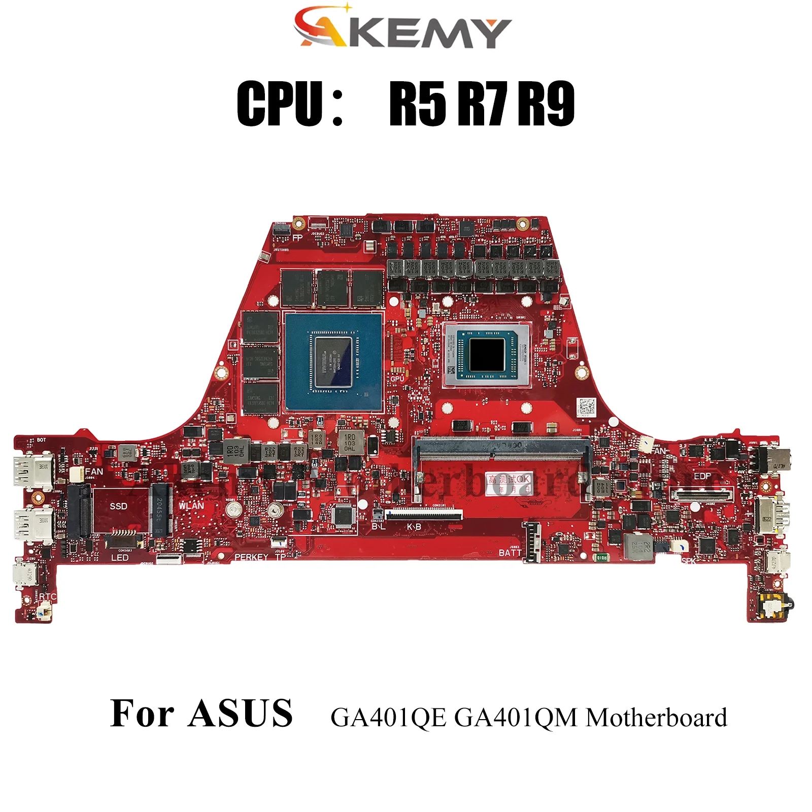 

Материнская плата GA401QM для ноутбука ASUS ROG Zephyrus G14 GA401Q GA401QE GA401QM с процессором R5 R7 R9 116% tests ОК
