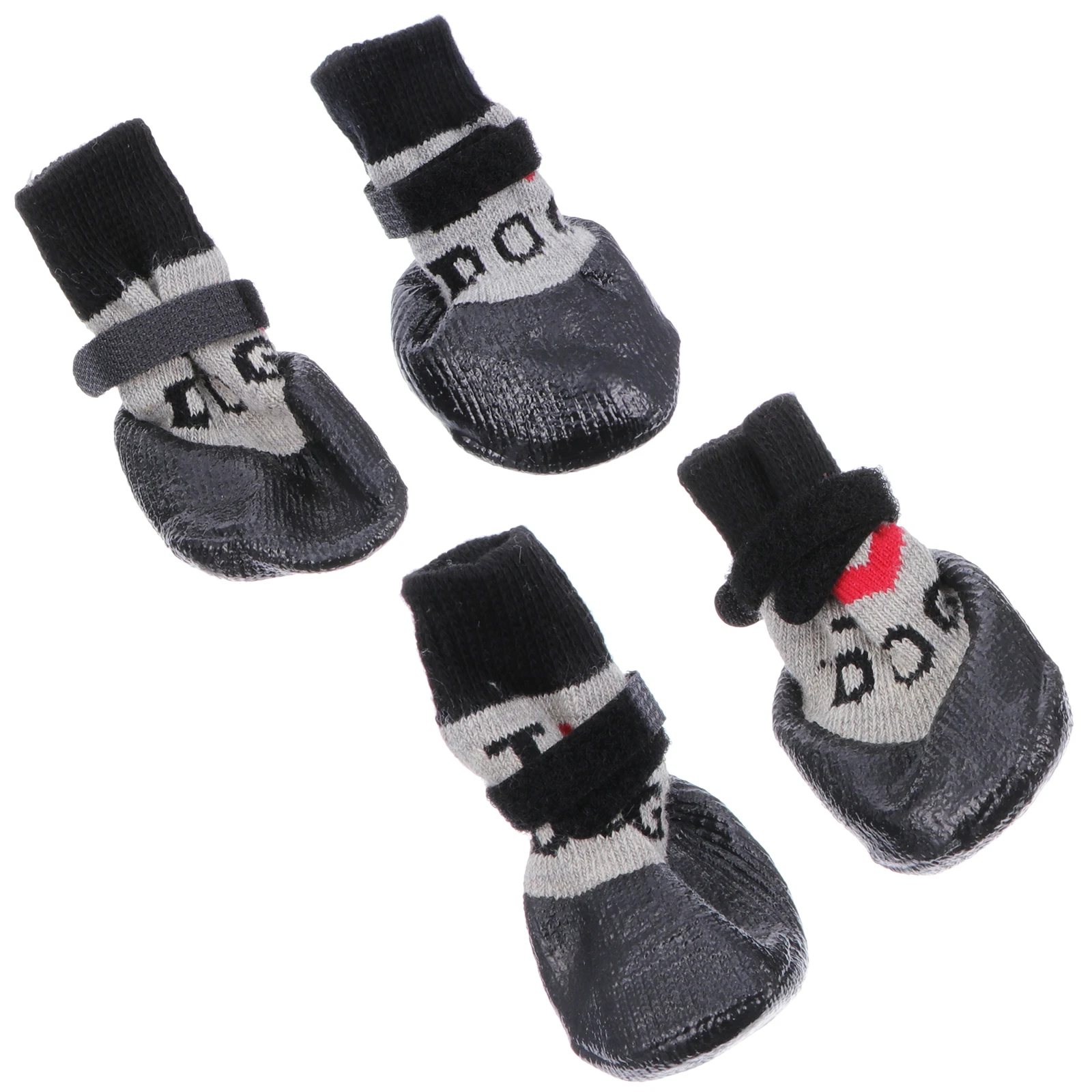 

4 Pcs Anti slip Dog Shoes Lightweight Wool Socks Paw Protectors Puppy Boot Pet Sock Non skid Sole Outdoor Running Adorable