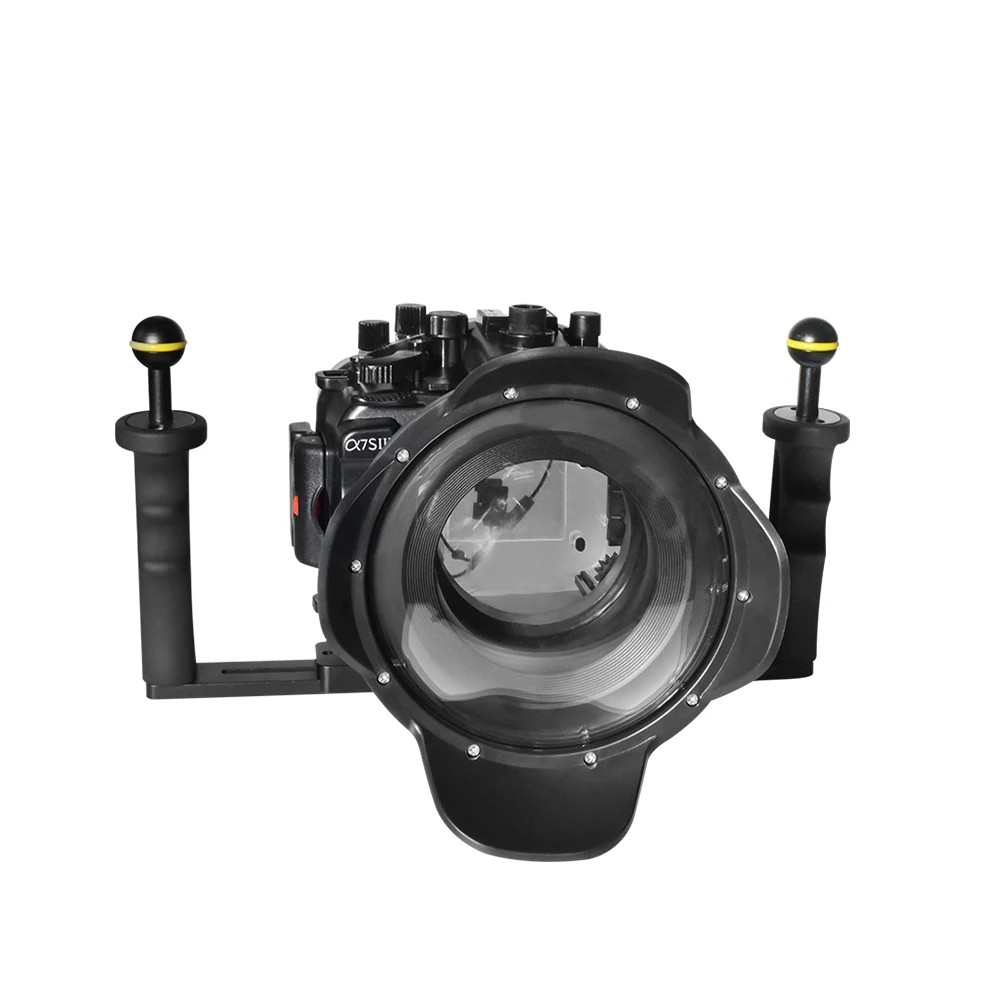 Seafrogs 40m diving case For Sony A7SIII with 6-inch wide-angle lens cover with Flash holder