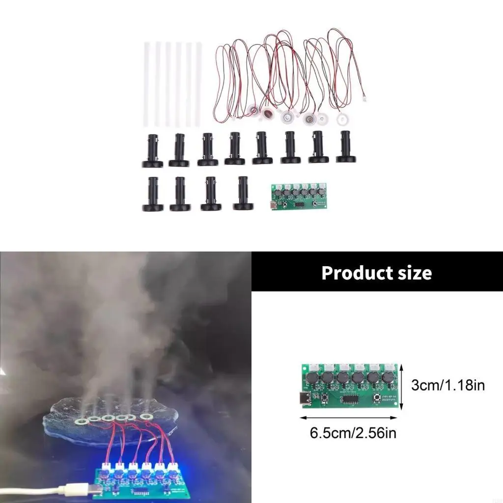 J1HF Practical Six Nozzle Humidifier Module Driver Board PCB Texture Suitable for Projects and Efficient Moisture Control