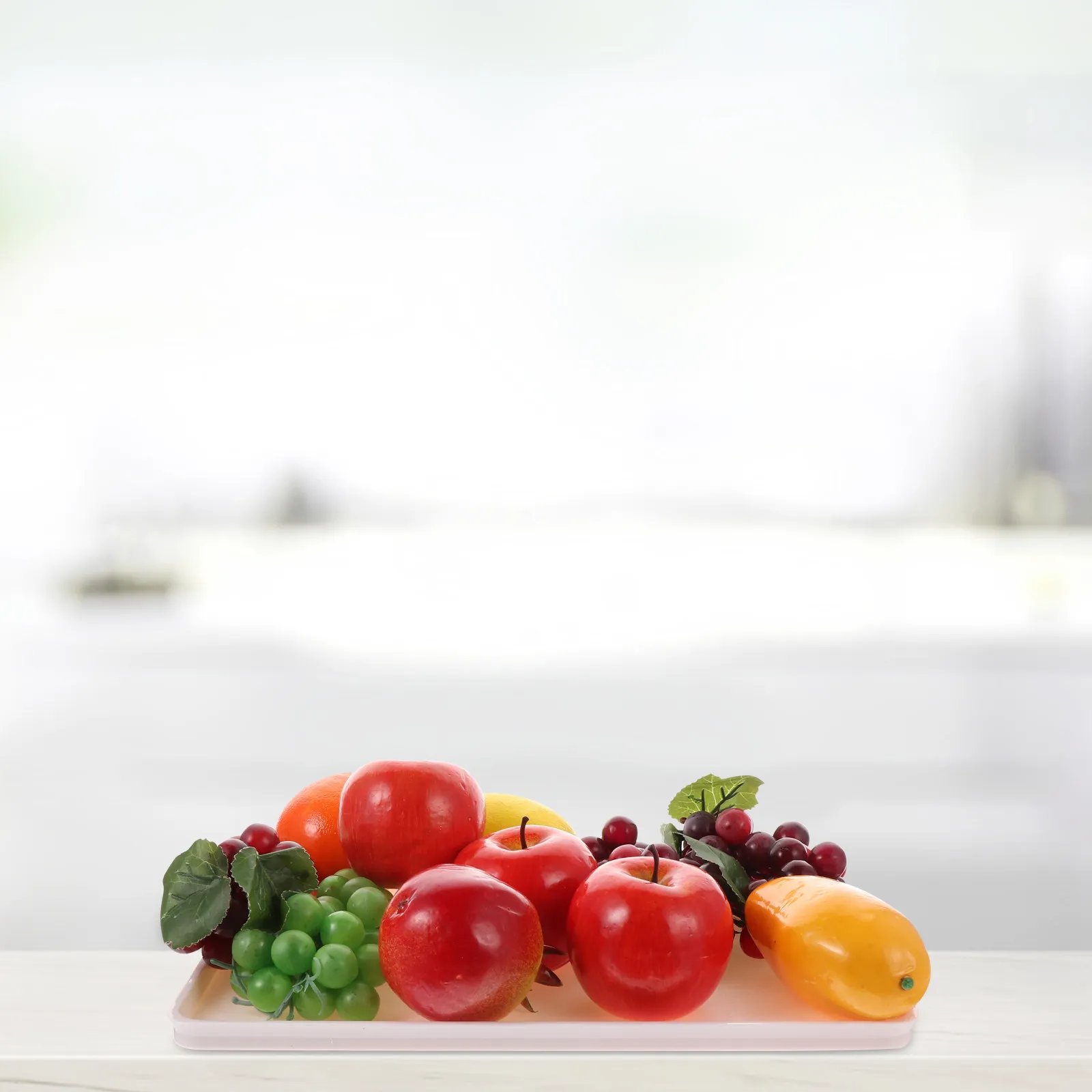 

White Plastic Tray Heavy Duty Serving Tray for Kindergarten Activities Tableware Daily Use Bathroom Dressing Table Food