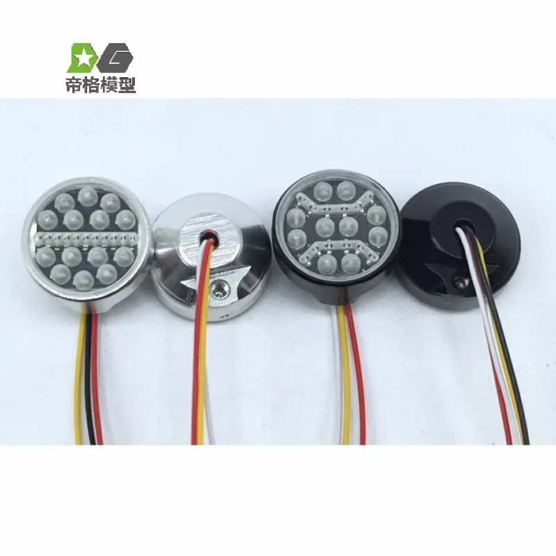 2PCS LED Spotlights/dome Light/headlights for 1/14 Tamiya RC Truck Trailer Scania 770S Actros 3363 Volvo MAN 56360 56323 Parts