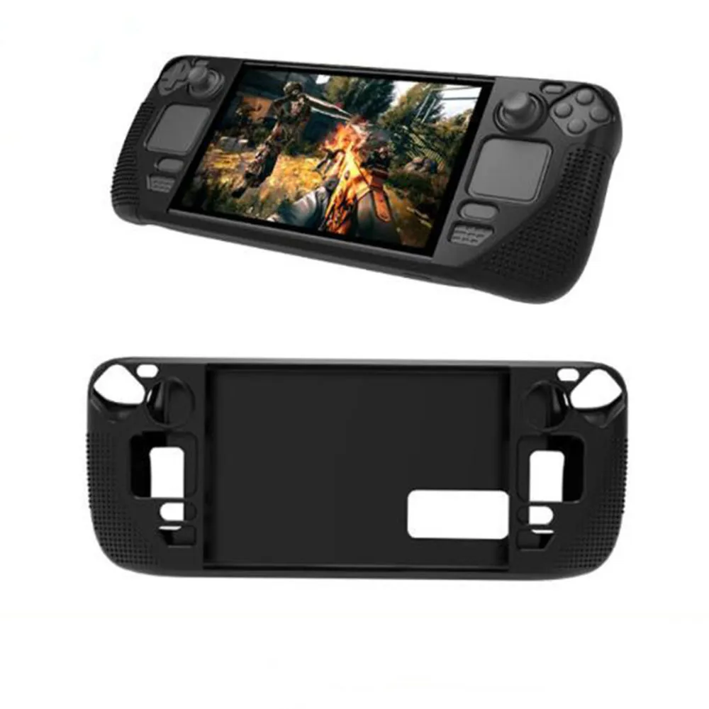 Para vapor deck game console dedicado silicone capa protetora anti-deslizamento de borracha macia gamepad protetor de volta caso