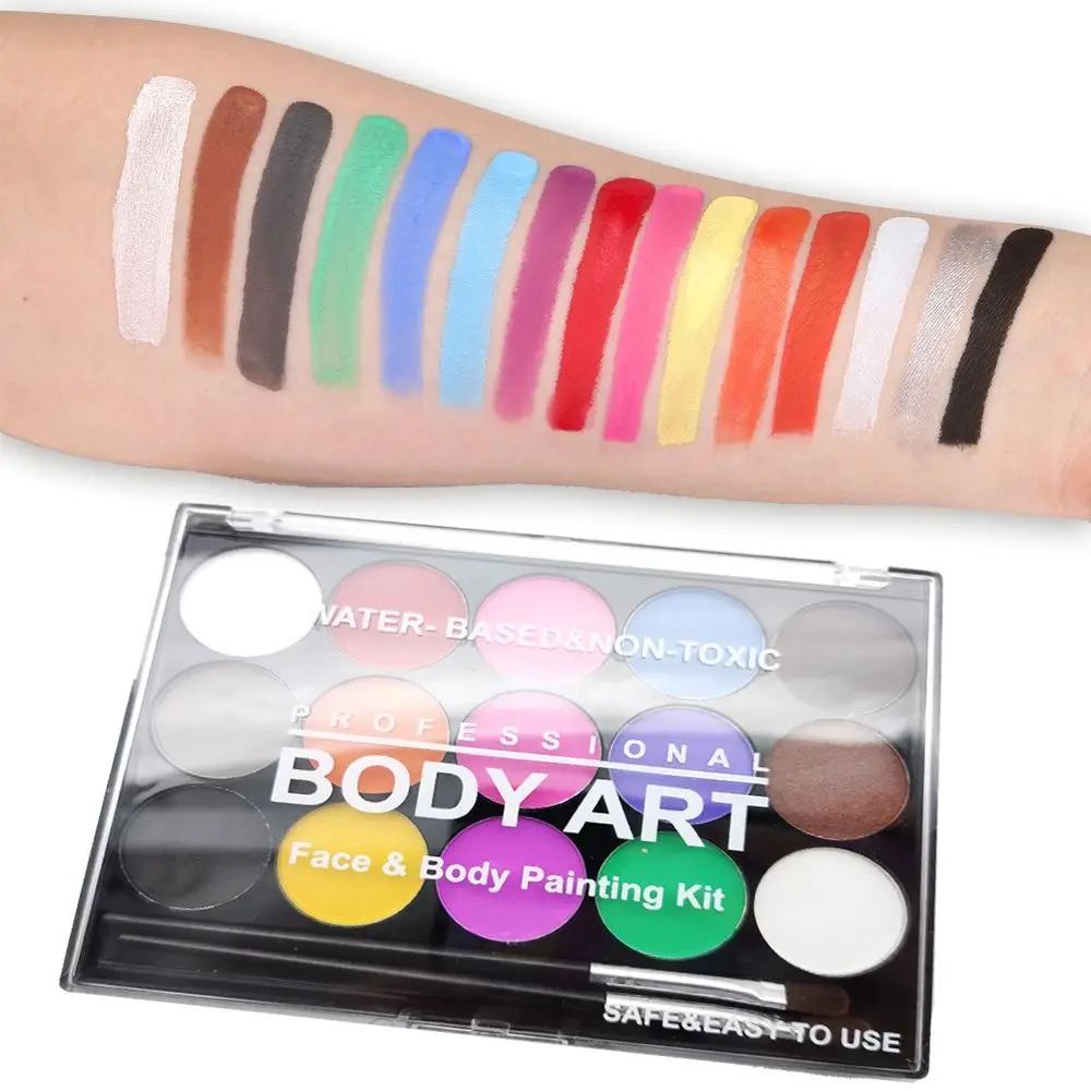 المهنية دهانات زيتية للوجه والجسم 15 لون غير سامة هيئة الفن اللوحة الصباغ مهرج أداة ماكياج الهالوين