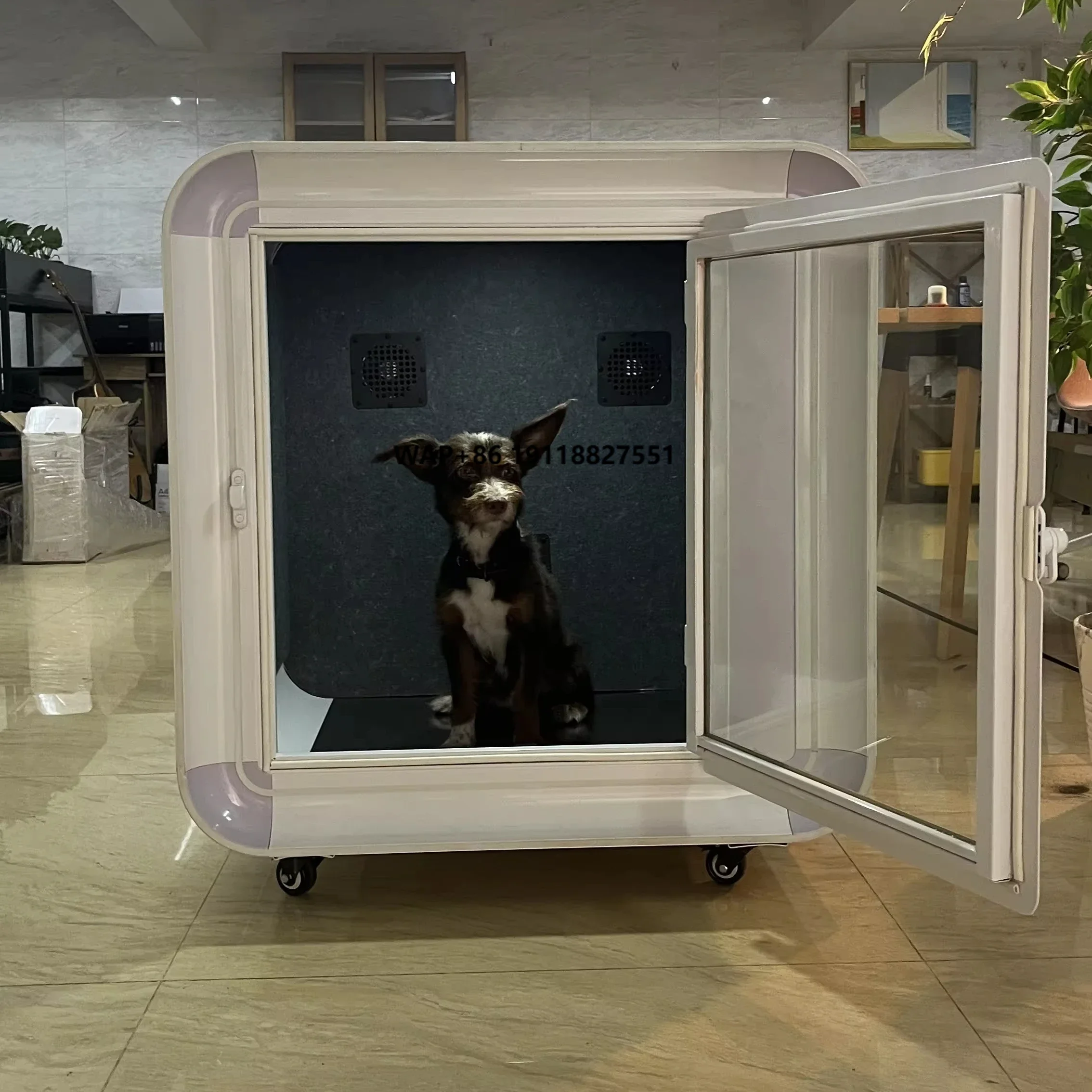 

JLJ Luxury Modern Soundproof Pet Pod Silent Booth for Dogs for Home Office Living Room Apartment or Villa
