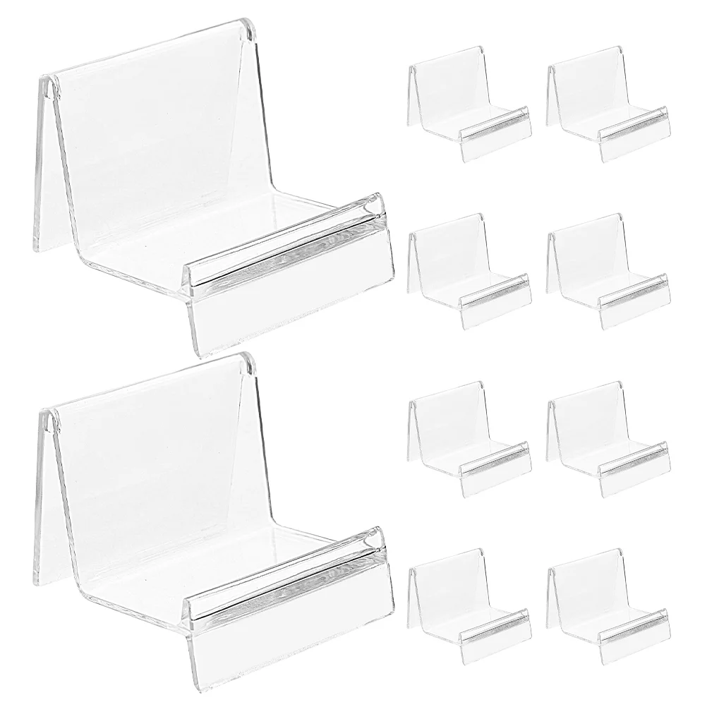 

10 Pcs Transparent Display Stand Postcard Holder Table Top Easel Desktop Retail Store Wallet Office Tabletop