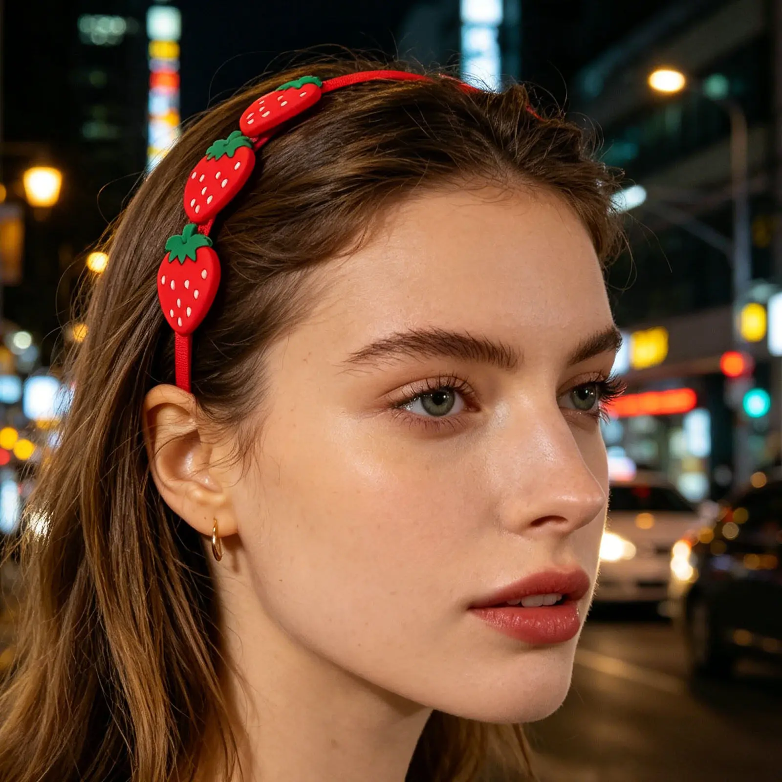 4Pcs Fruit Headbands for Girls Women Cute Strawberry Cherry Apple Watermelon Hairbands Party Photo Props Hair Accessories