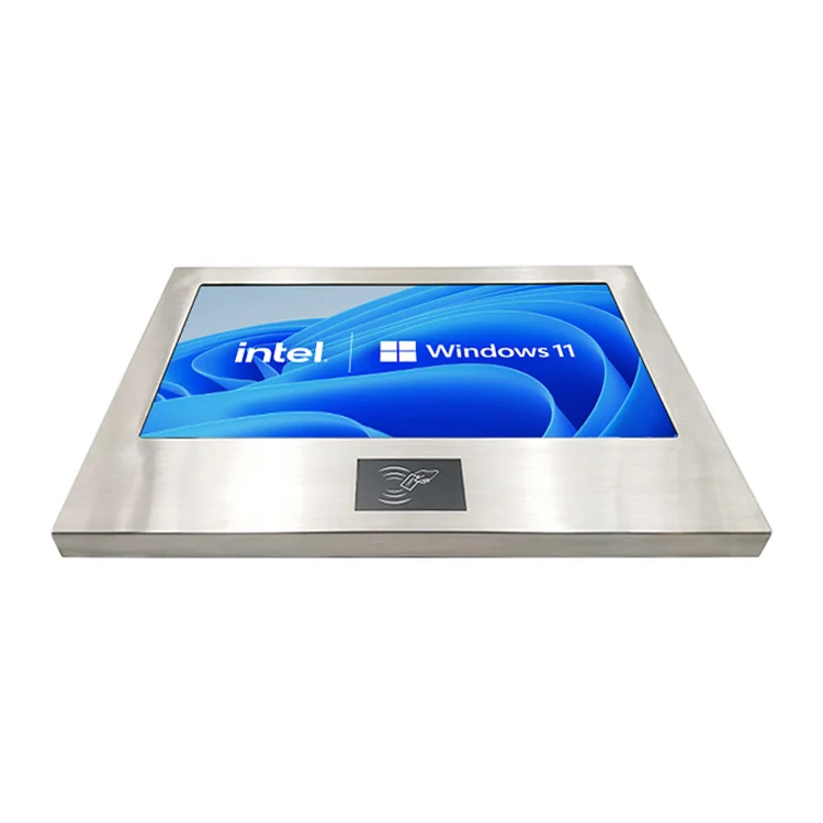 21 Inch Outdoor Sunlight Readable Intel Fanless IP67 Waterproof Rugged Panel PC with NFC RFID Reader for Parking System