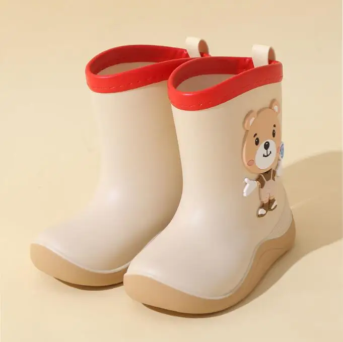 Kids Rain Boots 3D Stereo Cartoon Kids Rain Shoes Waterproof Non-slip Toddler Water Shoes for Boys Girls