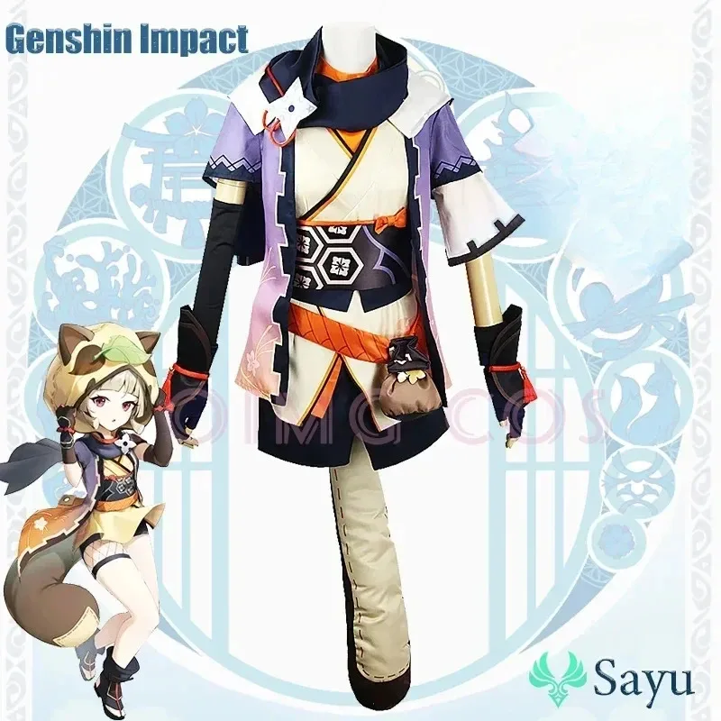 

Genshin Impact Sayu Косплей Костюм для взрослых Карнавальная форма Аниме Костюмы для Хэллоуина Маскарад Женская игра
