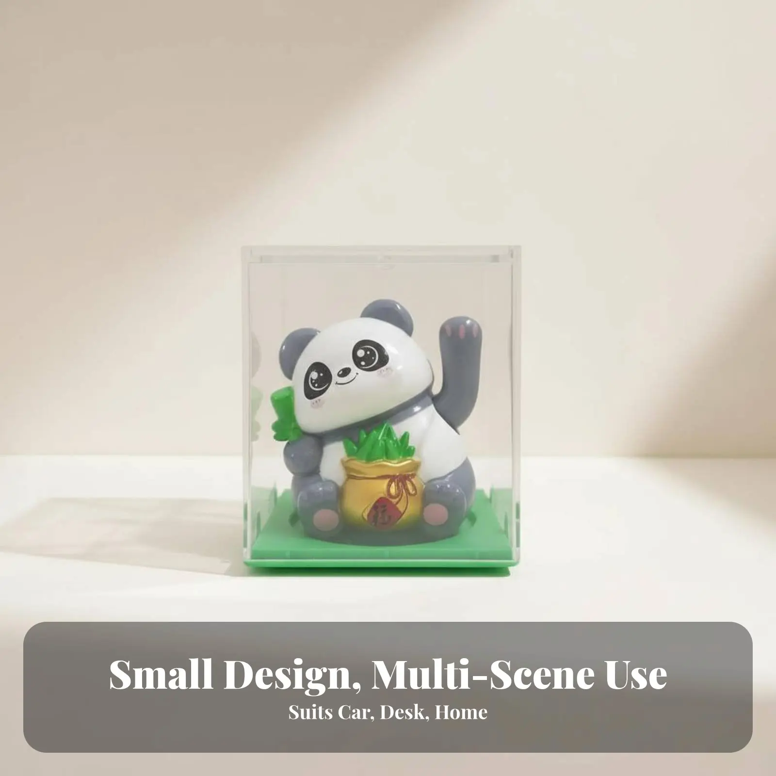 

Солнечная декорация «Кот удачи», качающаяся фигурка панды, украшение для приборной панели автомобиля, аксессуар для рабочего стола