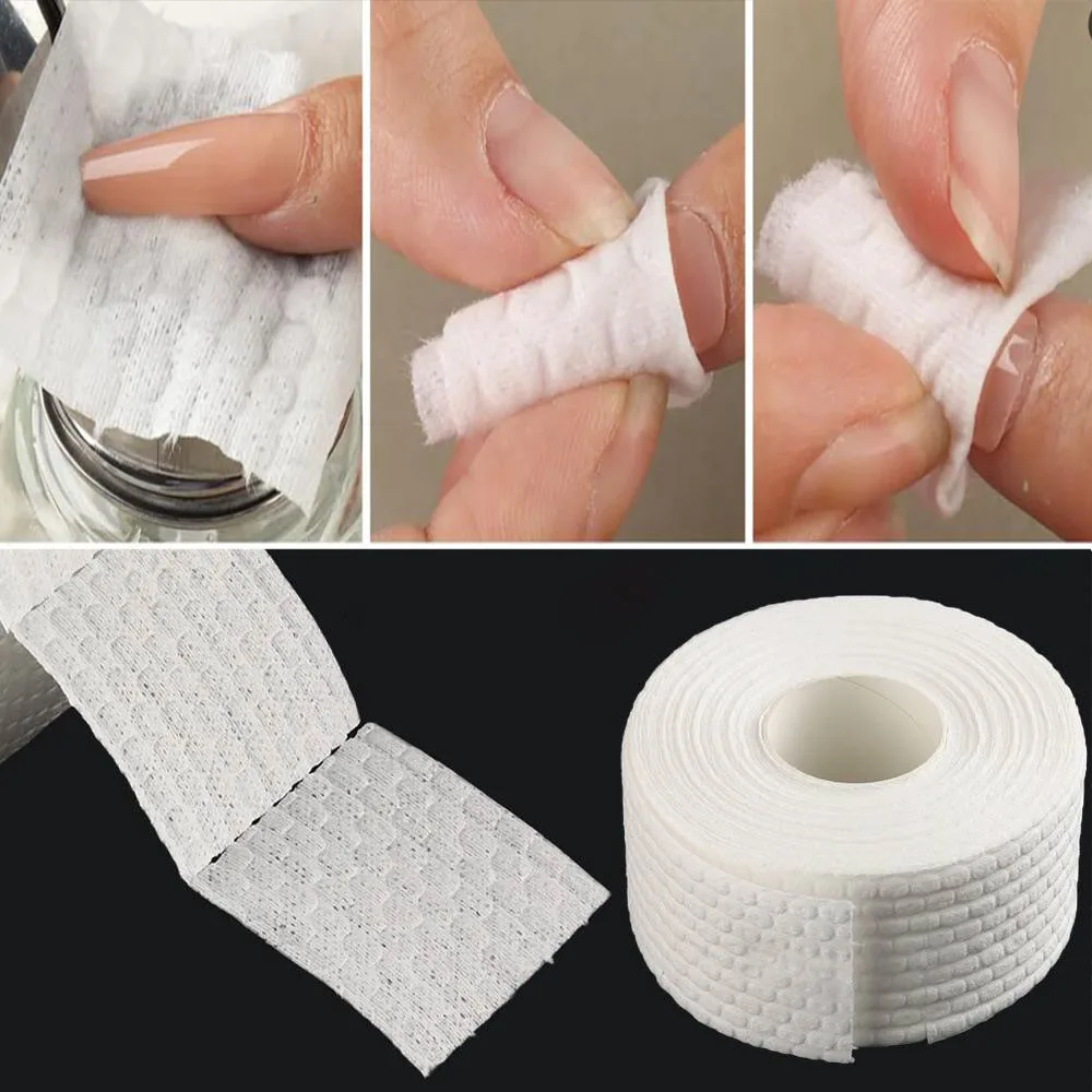 500 stks/rol Nagel Veeg Wattenschijfjes Nagelmanicure Polish Remover Cleaner Papier Soak Nail Art Schoonmaken Manicure Tool voor vrouwen Meisje