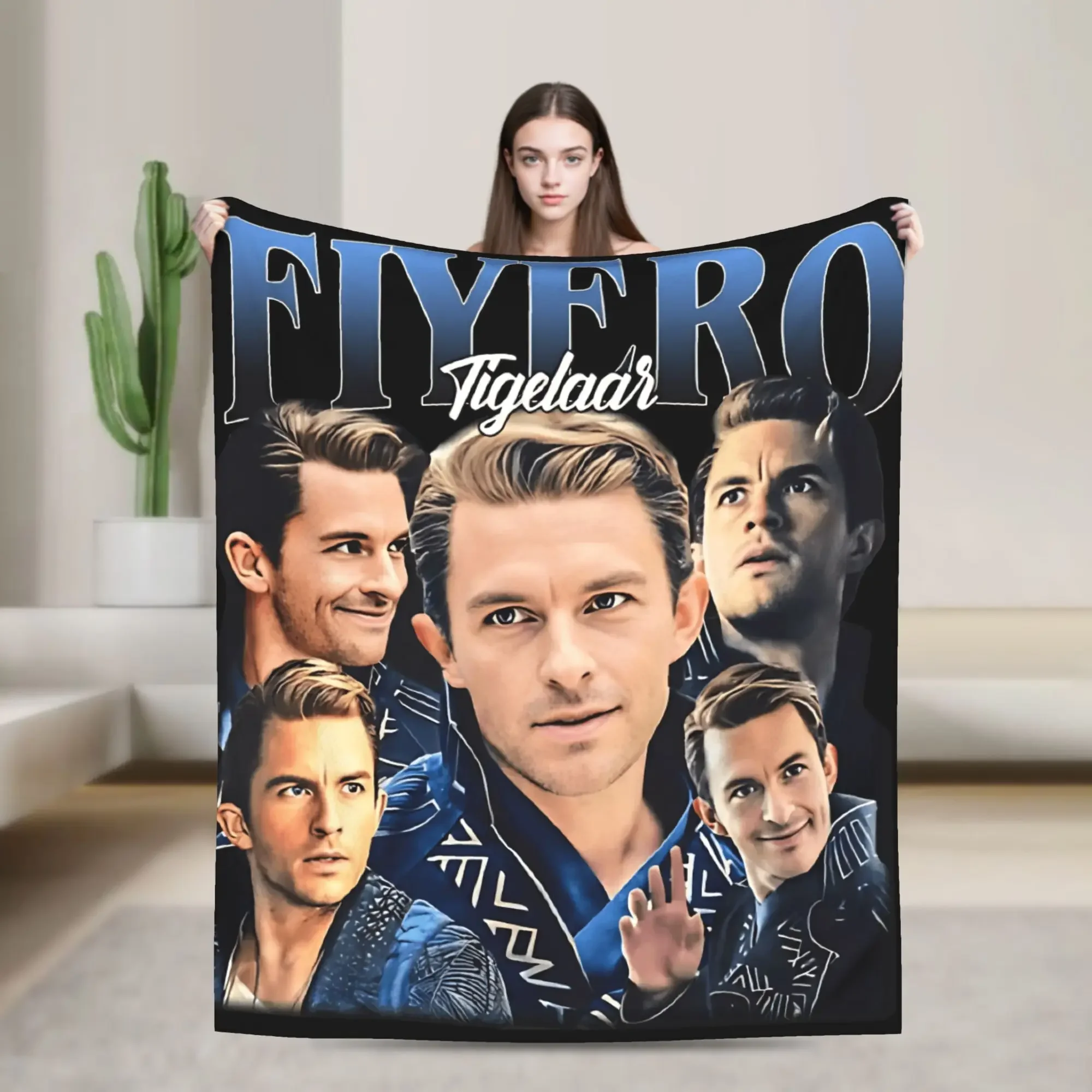 

Warm Throw Blanket for Travel Office Home Retro Fiyero Tigelaar s Style Cozy Blanket for Couch Bed Sofa Novelty Bedspread