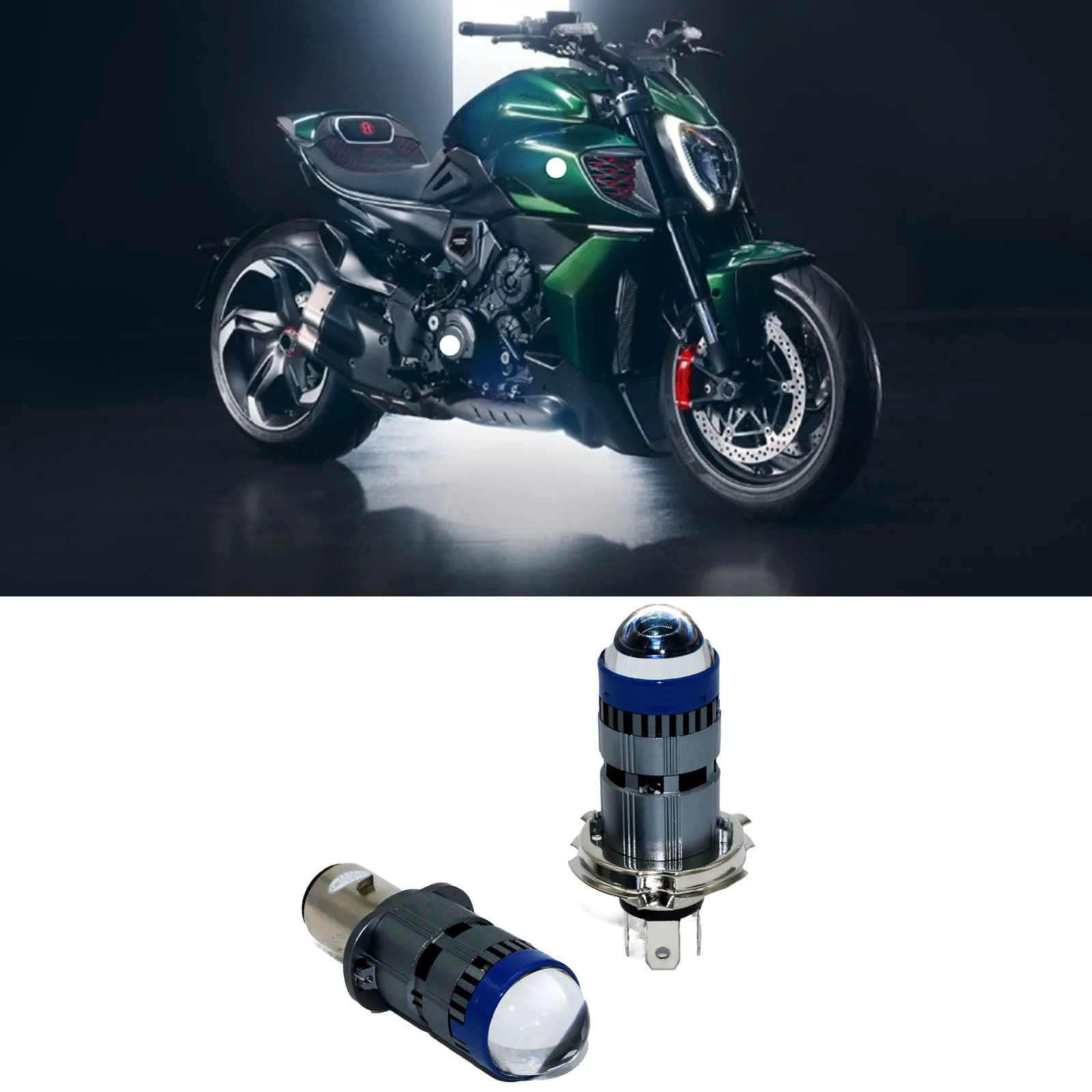 

1pcs H4 Led BA20d H6 30W LED Headlight Motorcycle Bulbs Headlights Fog Lights Hi Low Beams Daytime Running Light Moto Headlamp