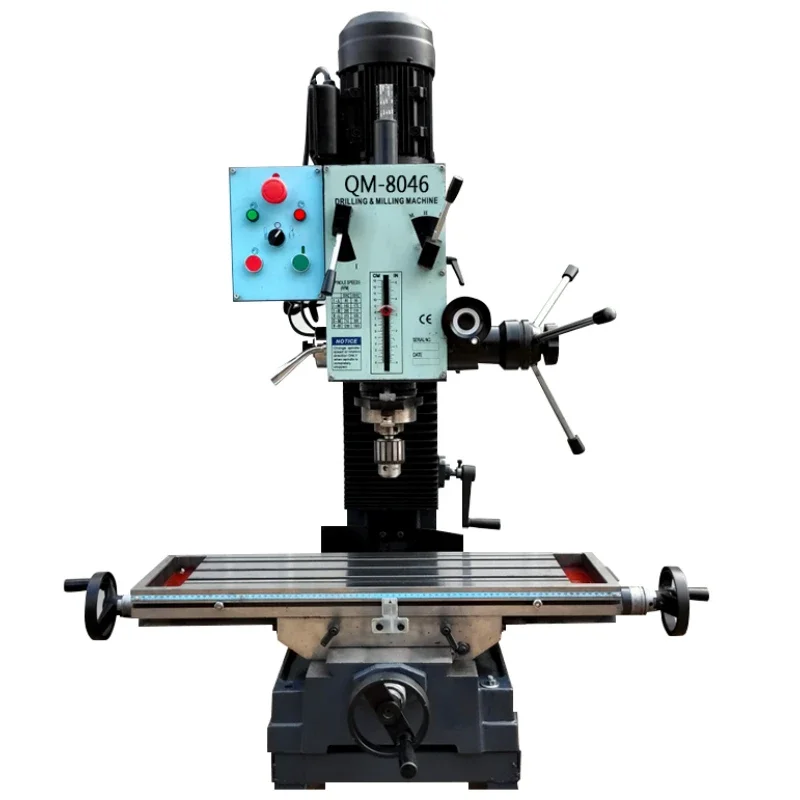 220V/380v1500W Table size 800x240mm Benchtop drilling and milling machine Heavy duty drilling and milling machine