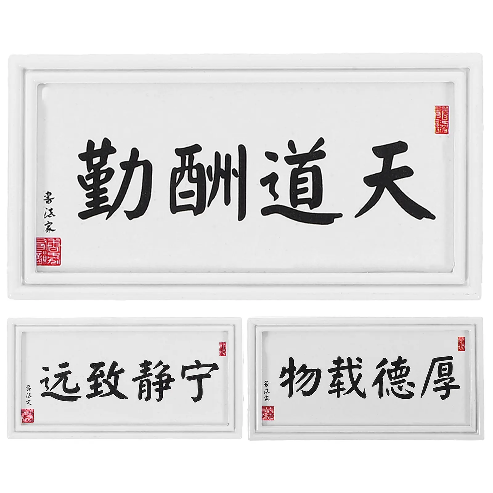 

3Pcs Miniature Chinese Calligraphy Painting Frame Decor for Dollhouse Mini Room Box Tiny House Display Miniature Picture Frame