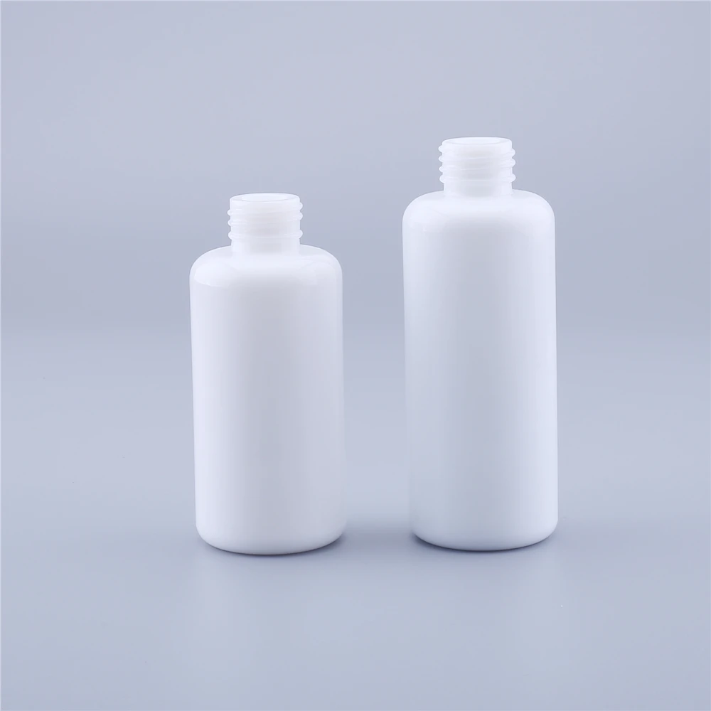 6pcs White Glass Emulsion Refillable Ointment Bottles Cosmetic Jar Pot Eye Shadow Face Cream Container 30ml 50ml 100ml 120ml