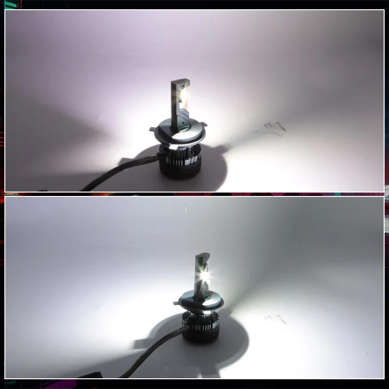 Three-Copper-Tube P7Q LED Headlight – Super Bright Car Front Light, H4 Hi/Lo Beam Integrated, Compatible with H7 / H11 / 9005