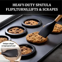 7pcs Silicone Kitchenware Non-Stick Cookware Kitchen Utensils Set Spatula Shovel Wooden Handle Cooking Tool Set 4