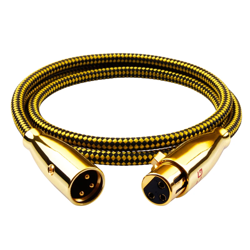 YYTCG Hifi XLR Kabel Hochreines OCC OFC Reines Kupfer XLR Stecker auf Buchse Audiokabel für Mikrofon Mixer