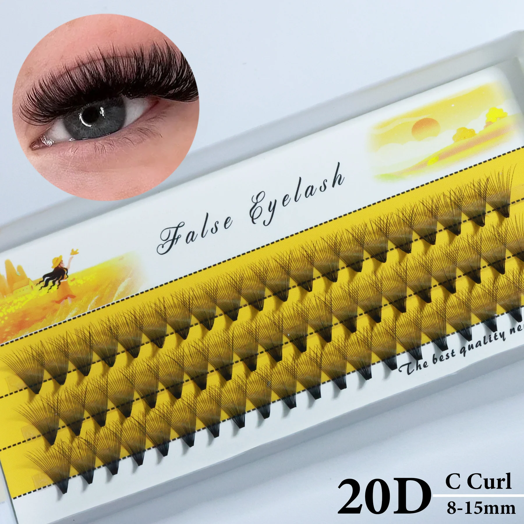1 Box/60 Clusters Mink Eyelashes Fluffy 3D Eyelash Bunches Natural Russian Volume DIY Cluster Eyelash Extension Lashes Wholesale