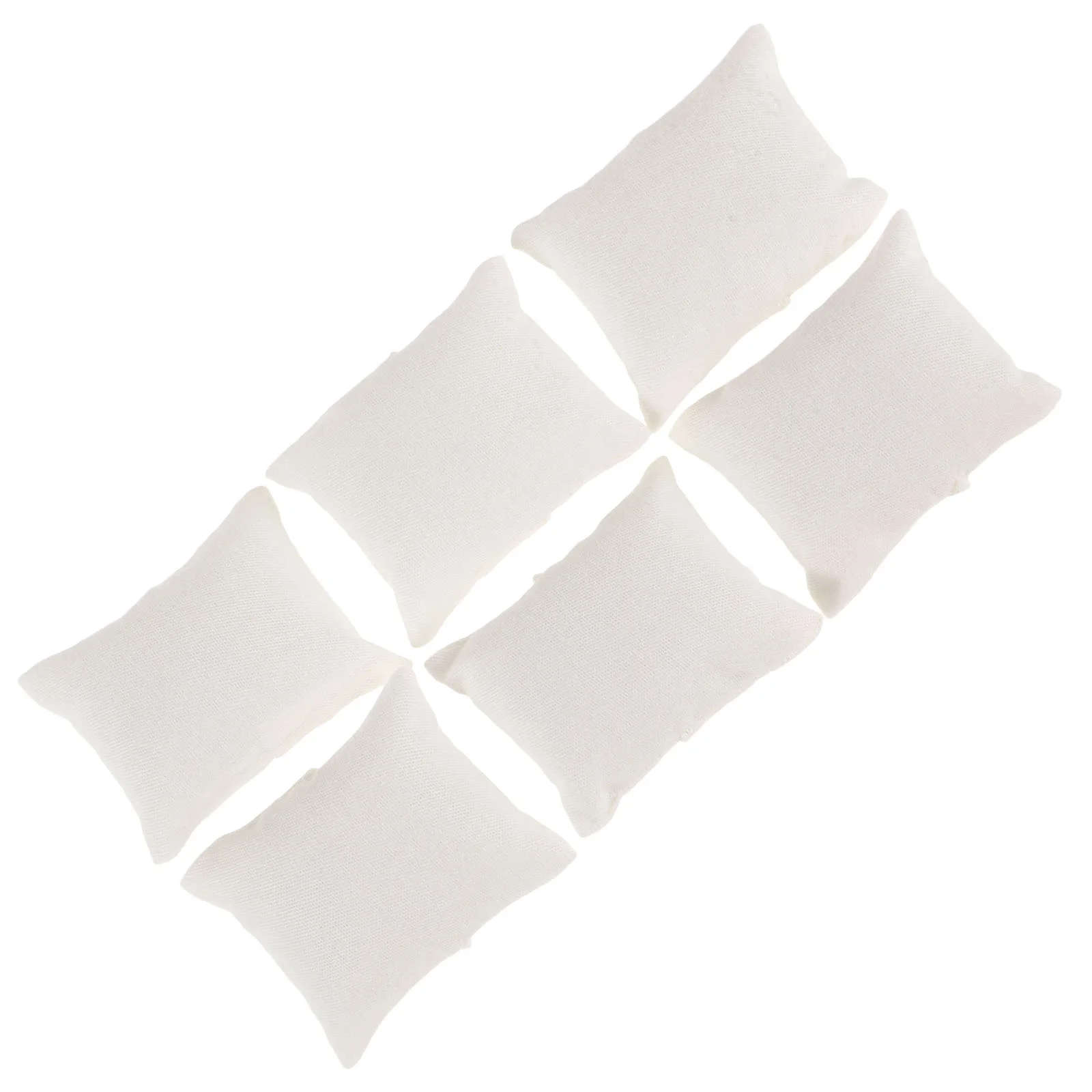 6 Pcs Pillow House Miniature Pillows Accessories Toys Decorate Dollhouse White Accessory