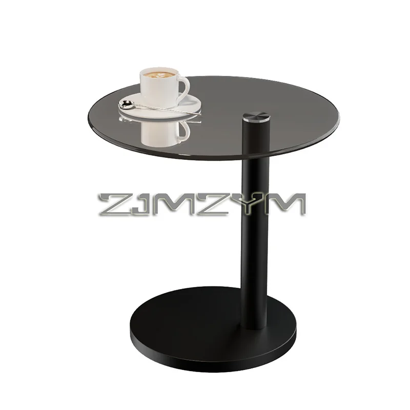 Modern Coffee Tables European Luxury Round Tea Table Living Room Furniture Tempered Glass Side Table Living Room Furniture