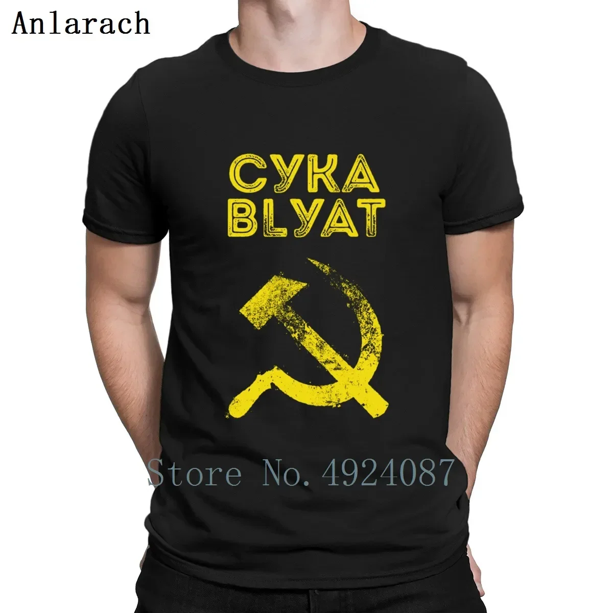 

Cyka Blyat Insult Russian Unisex CCCP Moscow Couple Short Sleeved T-shirt For Men Women Breathable Casual Pure Cotton Loose Tops
