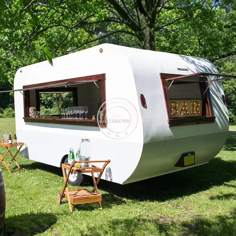 

High Quality Vintage Mobile Coffee Beer Bar Food Trailer Retro Mobile Boba Tea Food Truck for Sale