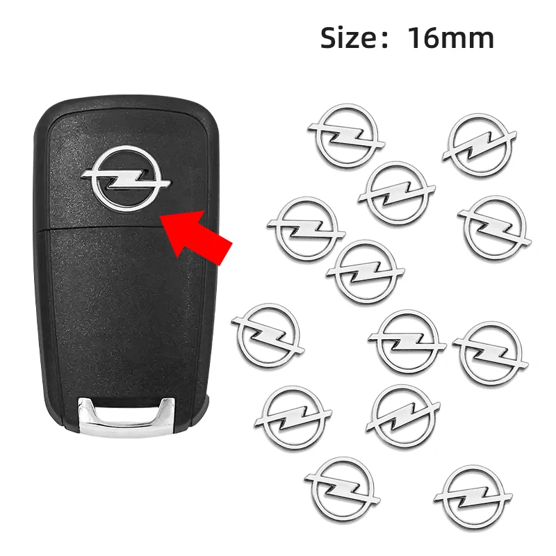 16mm ABS Emblem Symbol Logo Aufkleber Autoschlüssel-Fernbedienungsgehäuse für Opel Insignia Astra J F Antara Meriva Zafira H G Corsa Vectra