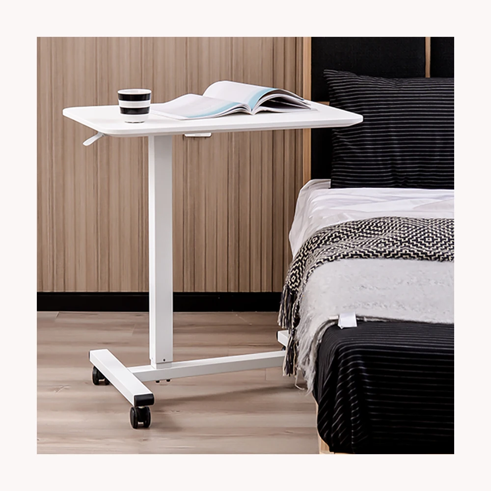 Home Office Mobile Laptop Cart Hospital Bed Computer Overbed Desk With Wheels Table For Eating On Bed Overbed Table