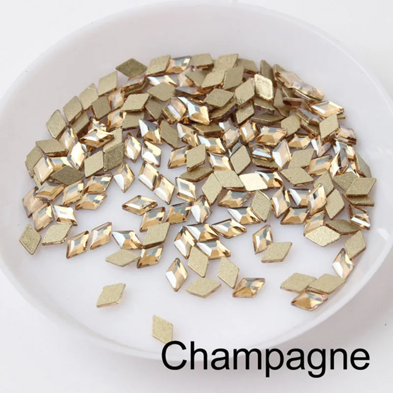 wholesale rhombus 3*5mm mini Flat Back Nail Rhinestone Special Shaped Crystals Nail Art Stones 3D Personalized Decoration