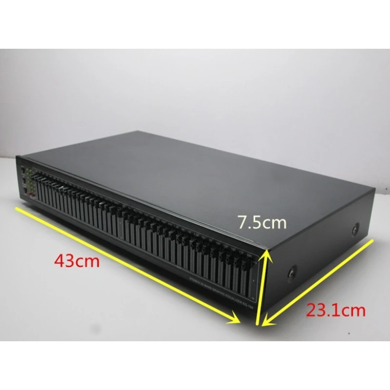 Dual 20 Segment Stereo Equalizer Amplifier Preamp EQ Tone Treble Midrange Bass 40-Band Equalizer Built-In Bluetooth EQ-799