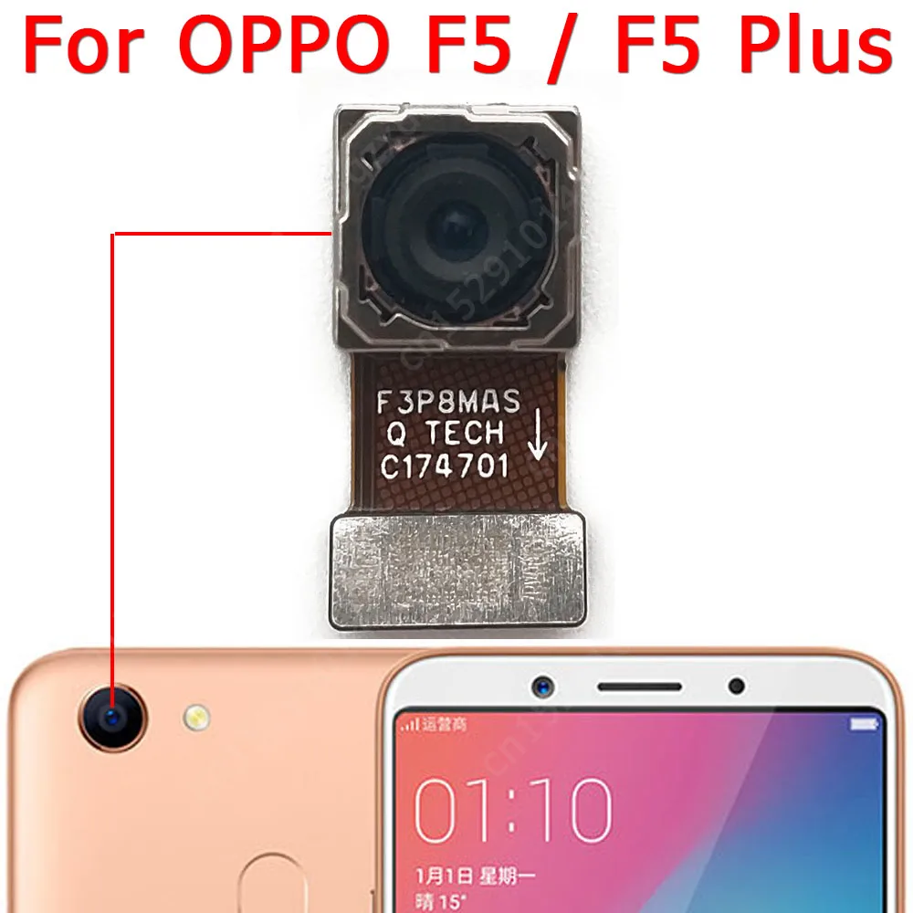 For OPPO F1s F3 F5 F7 F9 F11 Pro Back View Rear Big Front Selfie Camera Module Replacement Spare Parts Flex Cable