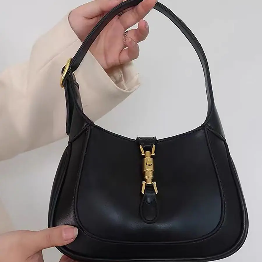 Female Fashion Luxury Designer Horsebit Shoulder Bag Trendy Handbag Totes Minimalist Shoulder Purse Underarm Bag For Girls