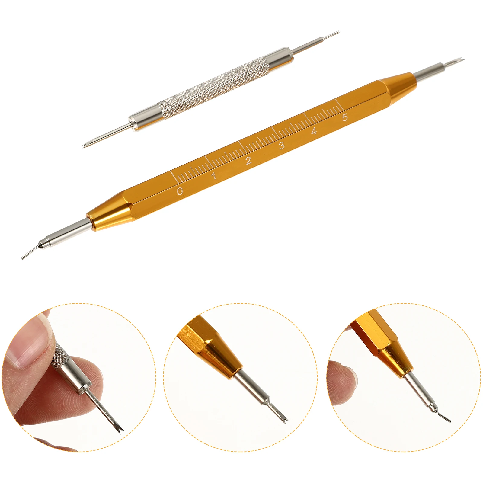 

2pcs Bar Pin Watch Band Pin Repair Kit T-bars Golden Adjustable Replacement Strap Watch Accessories