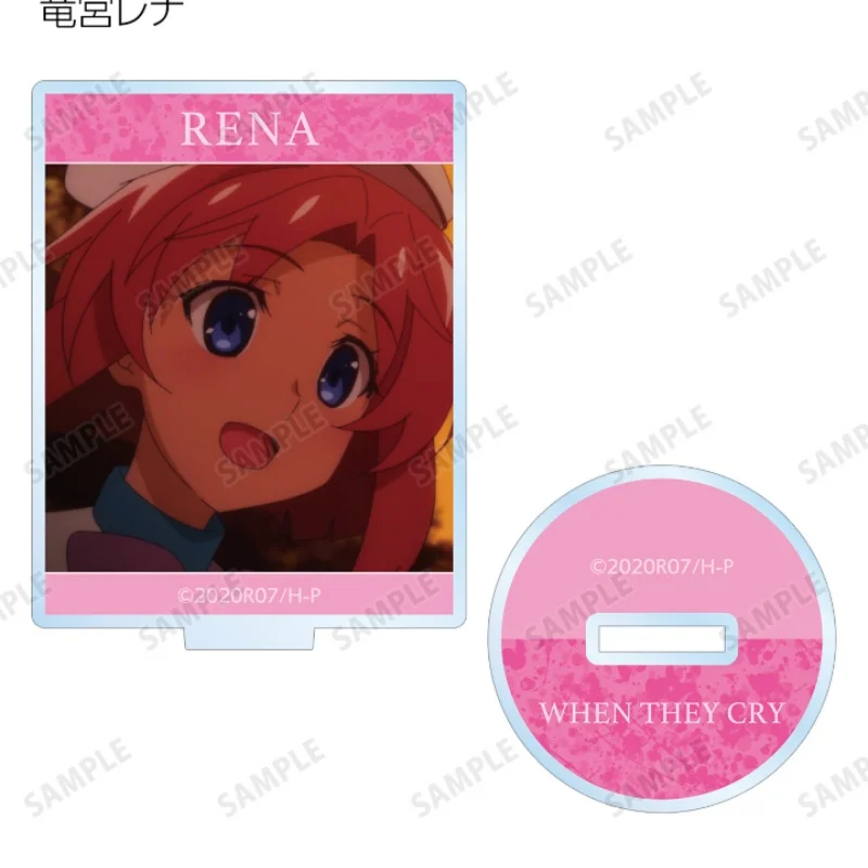 Anime Higurashi When They Cry Keiichi Maebara rectangle Acrylic Stand Model Plate Keychains Desktop Ornament Fans Gifts view 6